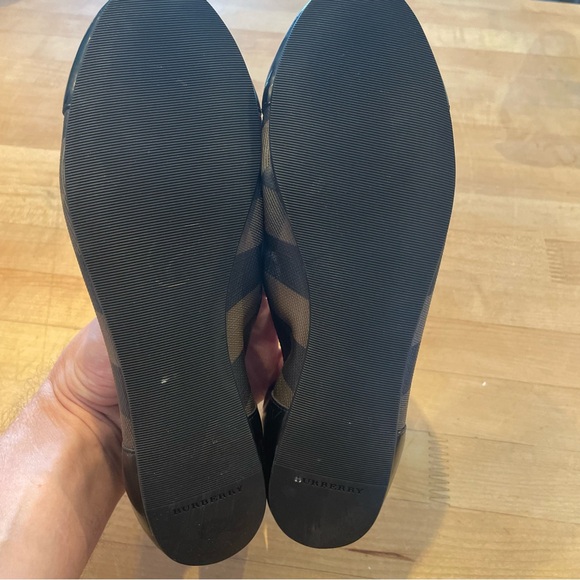Burberry Black Patent Leather Nova Soft Ballerina Flats Size 36.5 - Picture 7 of 12